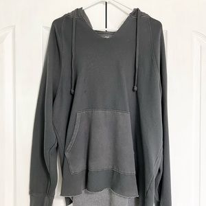 Aerie Distressed Sunwashed Hoodie Sweatshirt Gray Oversized Grey Large